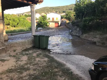 Inundación en Valverde de la Vera Inundación en Valverde de la Vera