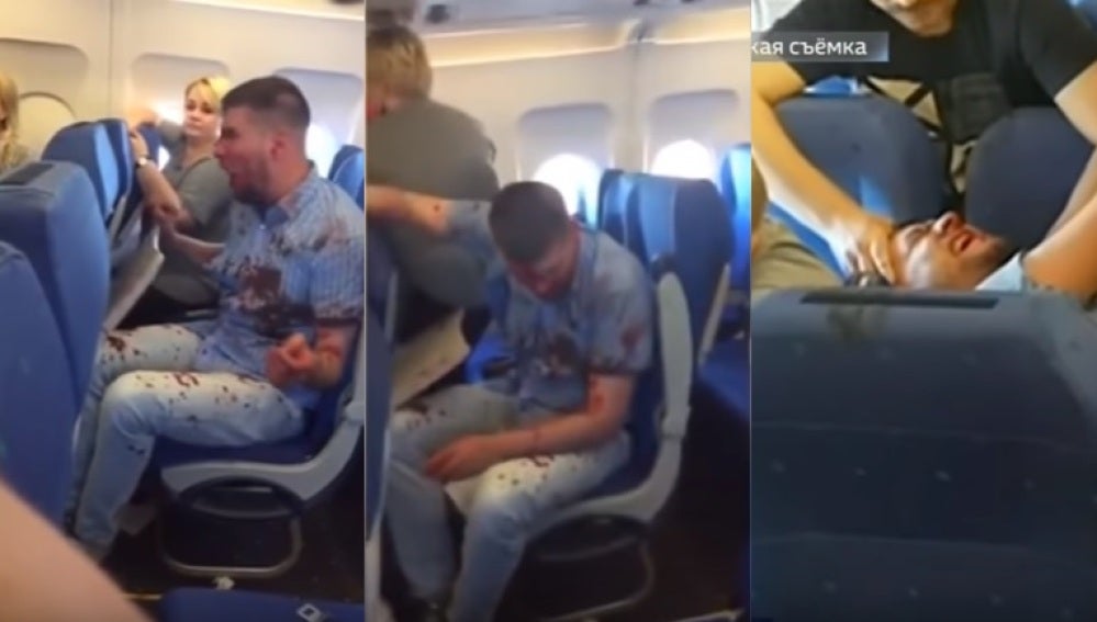 Un hombre causa un altercado en un avión