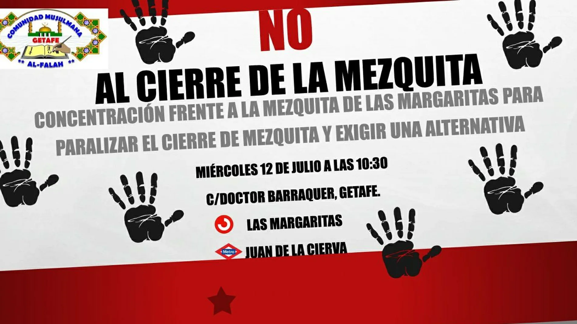 Convocatoria contra el cierre de una mezquita en Getafe Convocatoria contra el cierre de una mezquita en Getafe