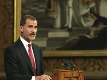 El rey Felipe VI, en el parlamento británico El rey Felipe VI, en el parlamento británico