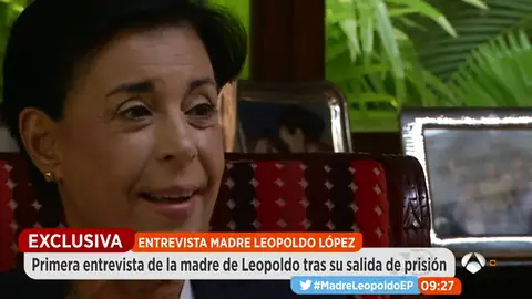 La madre de Leopoldo López: "Él no piensa en la presidencia de Venezuela, está pensando en un cambio de régimen" La madre de Leopoldo López: "Él no piensa en la presidencia de Venezuela, está pensando en un cambio de régimen"