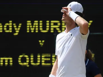 Andy Murray, durante su partido contra Querrey Andy Murray, durante su partido contra Querrey