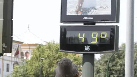 Un termómetro en una calle del centro de Córdoba marca 49 grados Un termómetro en una calle del centro de Córdoba marca 49 grados