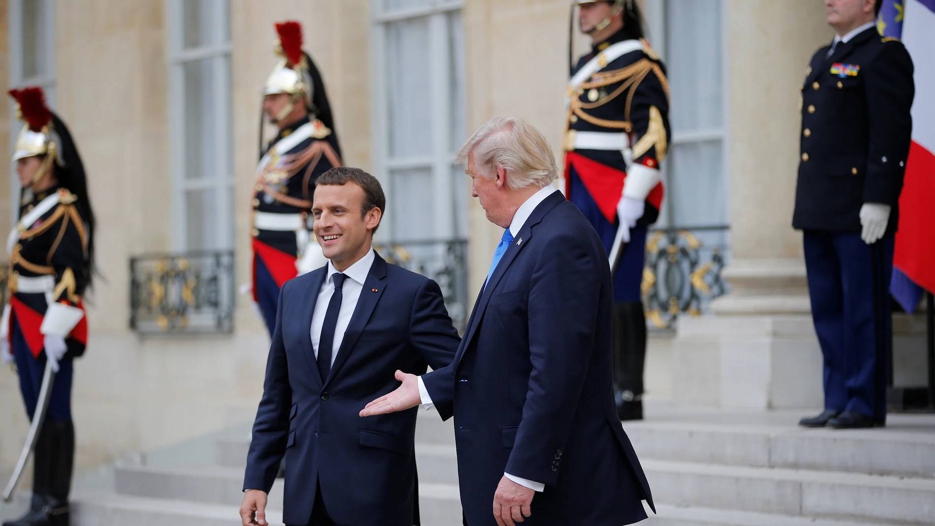 Donald Trump y Emmanuel Macron Donald Trump y Emmanuel Macron