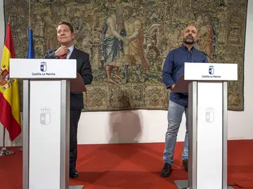 Page y García Molina en rueda de prensa Page y García Molina en rueda de prensa