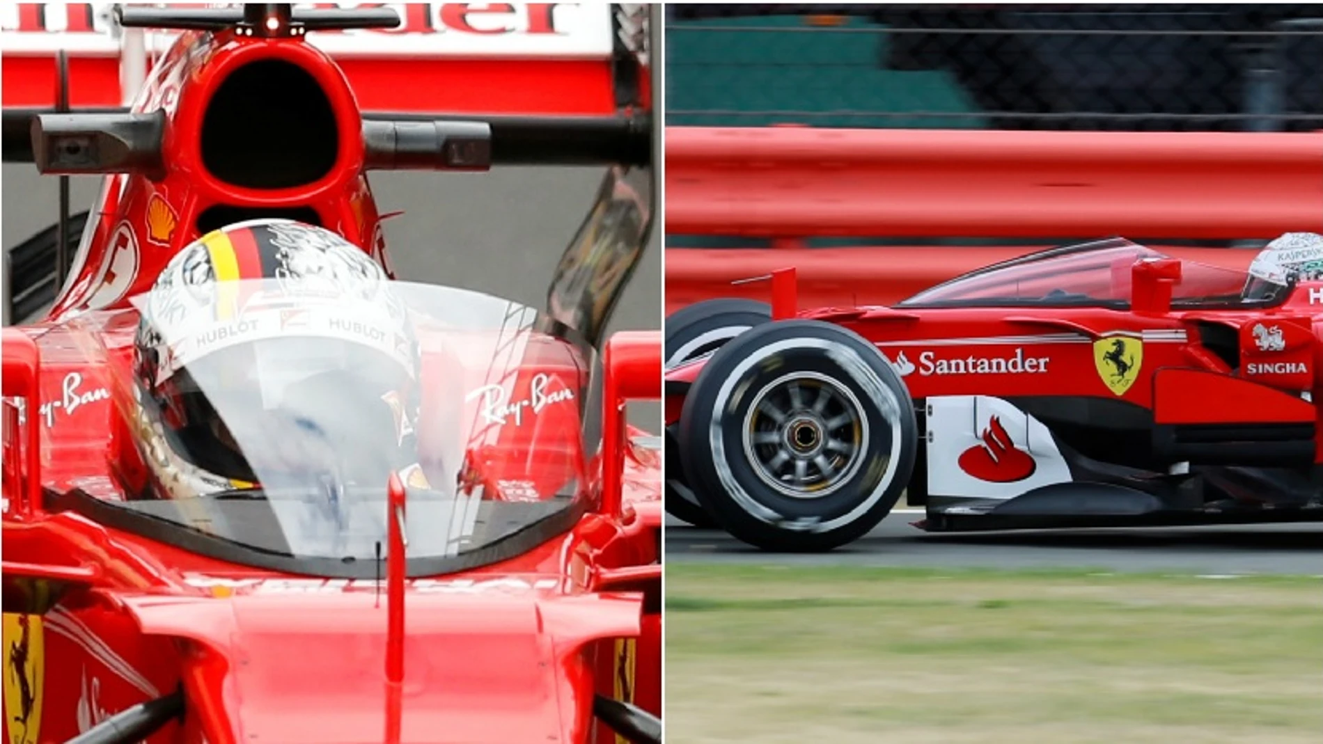 El 'Shield' en el Ferrari de Vettel en Silverstone