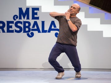 Así ha imitado Pepe Viyuela a Zinedine Zidane en la prueba de la fotomímica