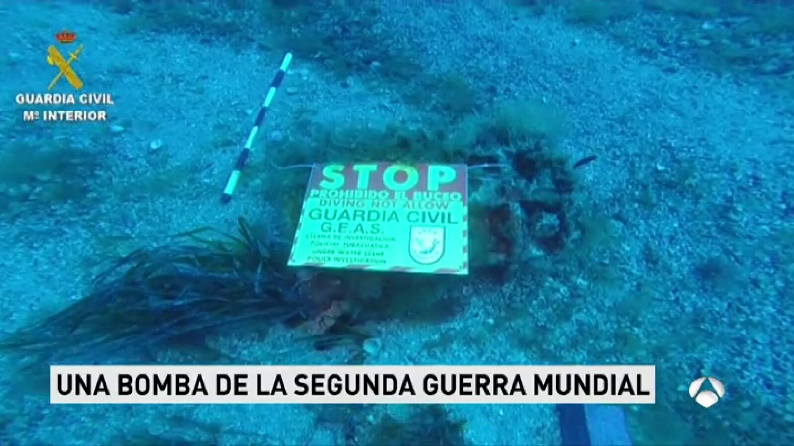 Hacen explotar una bomba de la Segunda Guerra Mundial hallada en aguas de Tabarca
