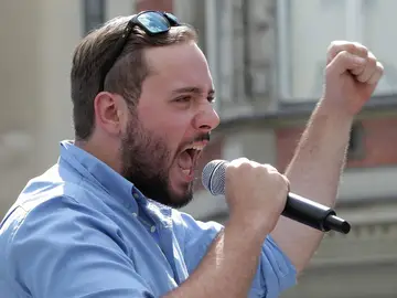 Lorenzo Fiato, líder del grupo de extrema derecha "Generación Identitaria" Lorenzo Fiato, líder del grupo de extrema derecha "Generación Identitaria"