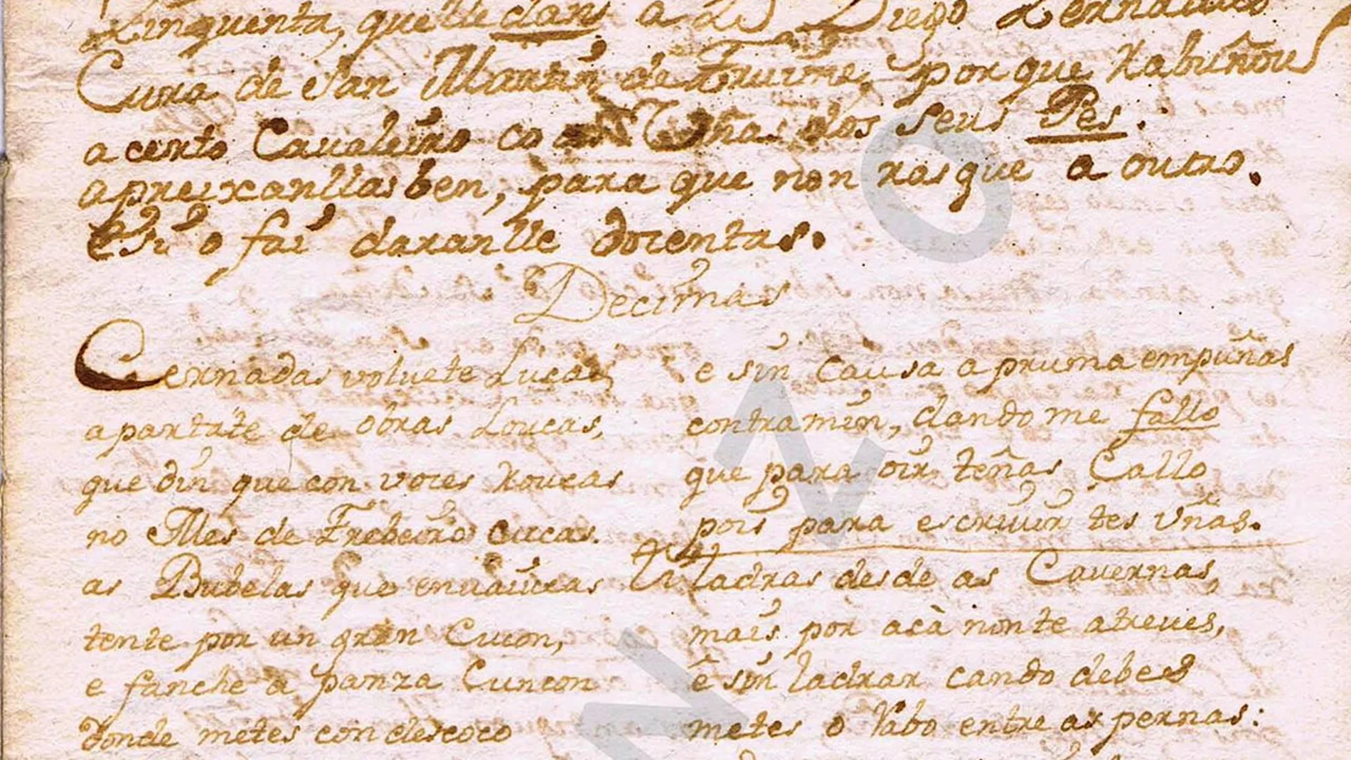 Manuscrito inédito en gallego, que data del s.XVIII, en plenos 'Séculos Escuros' Manuscrito inédito en gallego, que data del s.XVIII, en plenos 'Séculos Escuros'