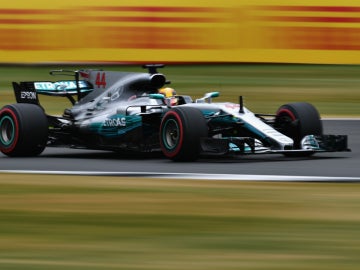 Lewis Hamilton, con el Mercedes