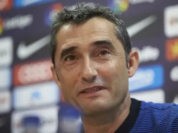 El técnico Ernesto Valverde en rueda de prensa El técnico Ernesto Valverde en rueda de prensa