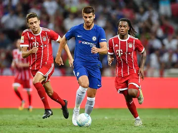 Morata durante el encuentro contra el Bayern Morata durante el encuentro contra el Bayern