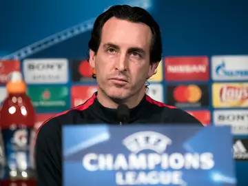 Emery durante la rueda de prensa Emery durante la rueda de prensa