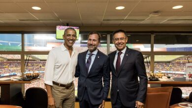 Obama, espectador de lujo en el Barcelona - United disputado en Washington