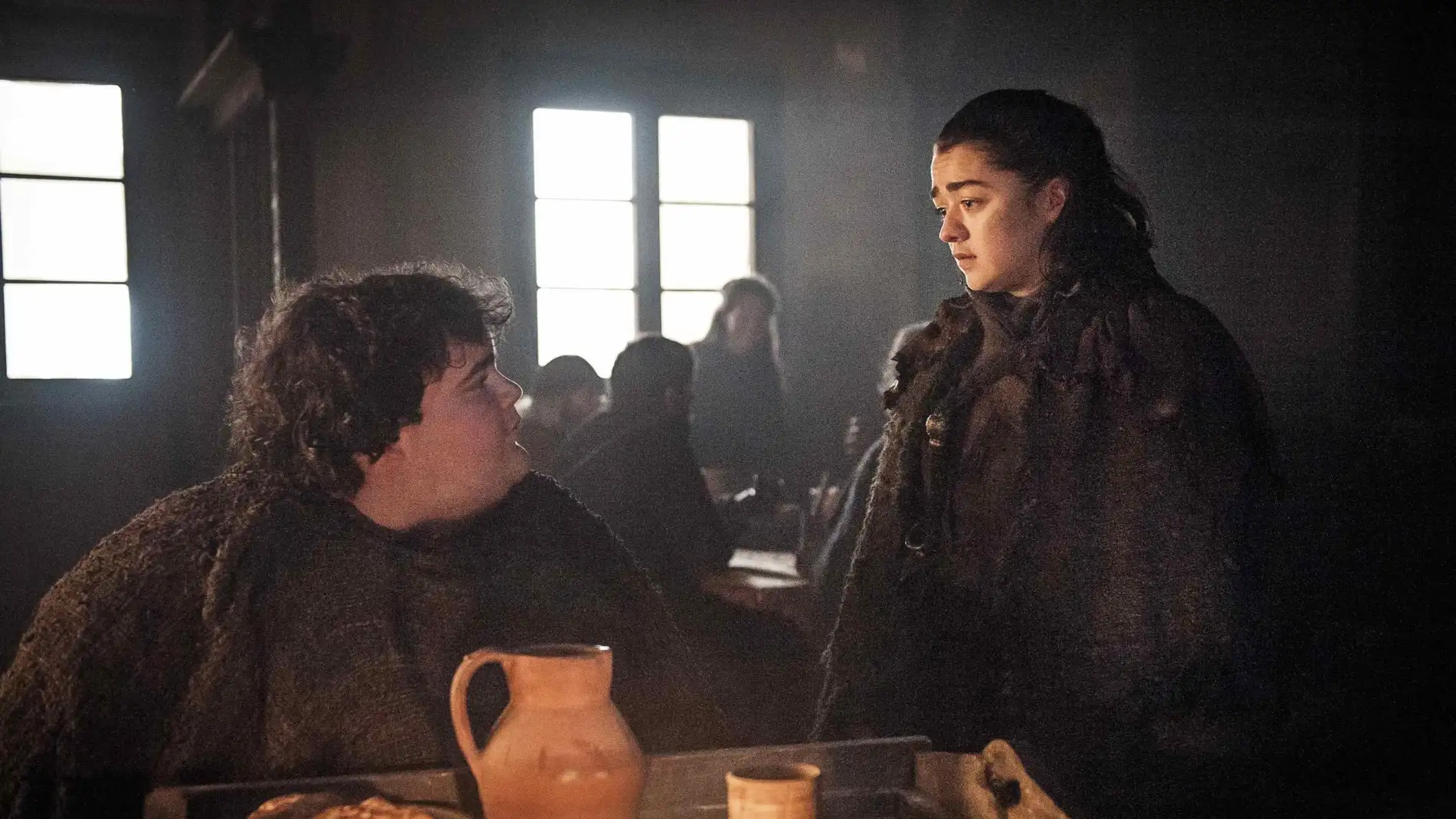 Hot Pie y Arya Stark en 'Juego de Tronos'