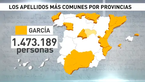 Los apellidos que más se repiten en España Los apellidos que más se repiten en España