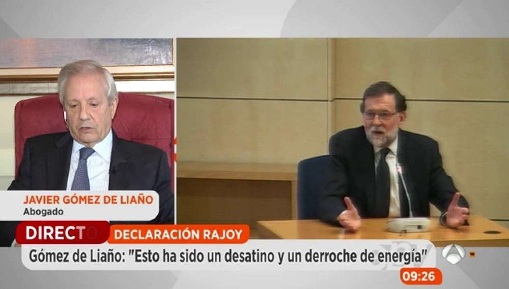 El abogado Javier Gómez de Liaño valora la declaración de Rajoy "irrelevante" desde el punto de vista jurista