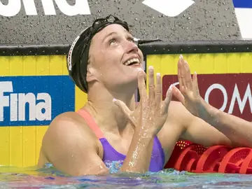 Mireia Belmonte, tras acabar una prueba en el Mundial de Natación Mireia Belmonte, tras acabar una prueba en el Mundial de Natación