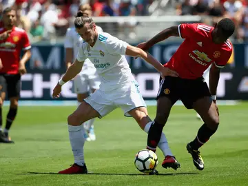 Gareth Bale, durante el partido contra el Manchester United Gareth Bale, durante el partido contra el Manchester United