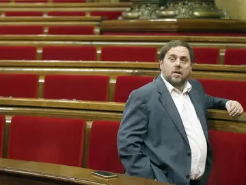 Junqueras, presidente de ERC, tras la aprobación Junqueras, presidente de ERC, tras la aprobación