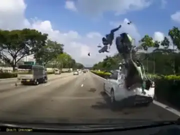 Accidente de moto en Singapur Accidente de moto en Singapur