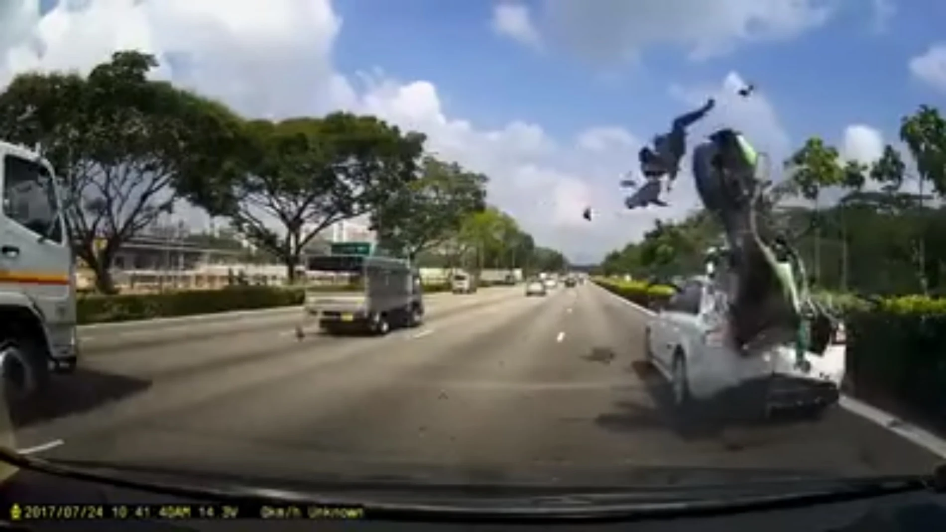Accidente de moto en Singapur Accidente de moto en Singapur
