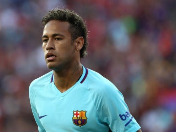 Neymar, durante un partido con el Barcelona