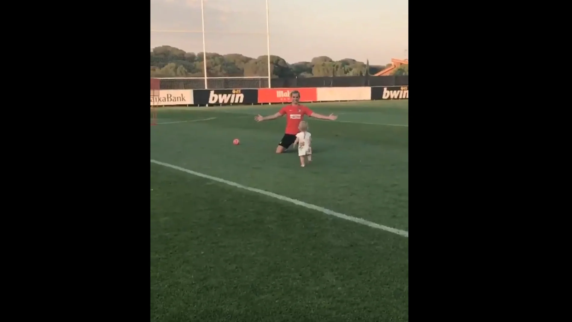Griezmann en el entrenamiento Griezmann en el entrenamiento