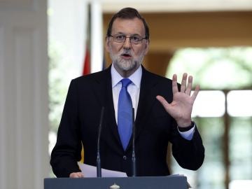 Mariano Rajoy ante los medios de comunicación