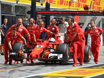 Sebastian Vettel en GP de Hungría