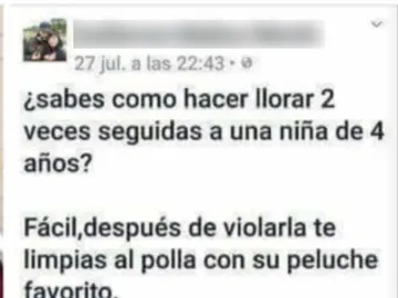 Comentario violento en Facebook Comentario violento en Facebook