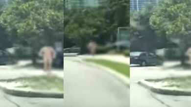 Un hombre atraca un banco y huye desnudo tirando los billetes del botín por la calle