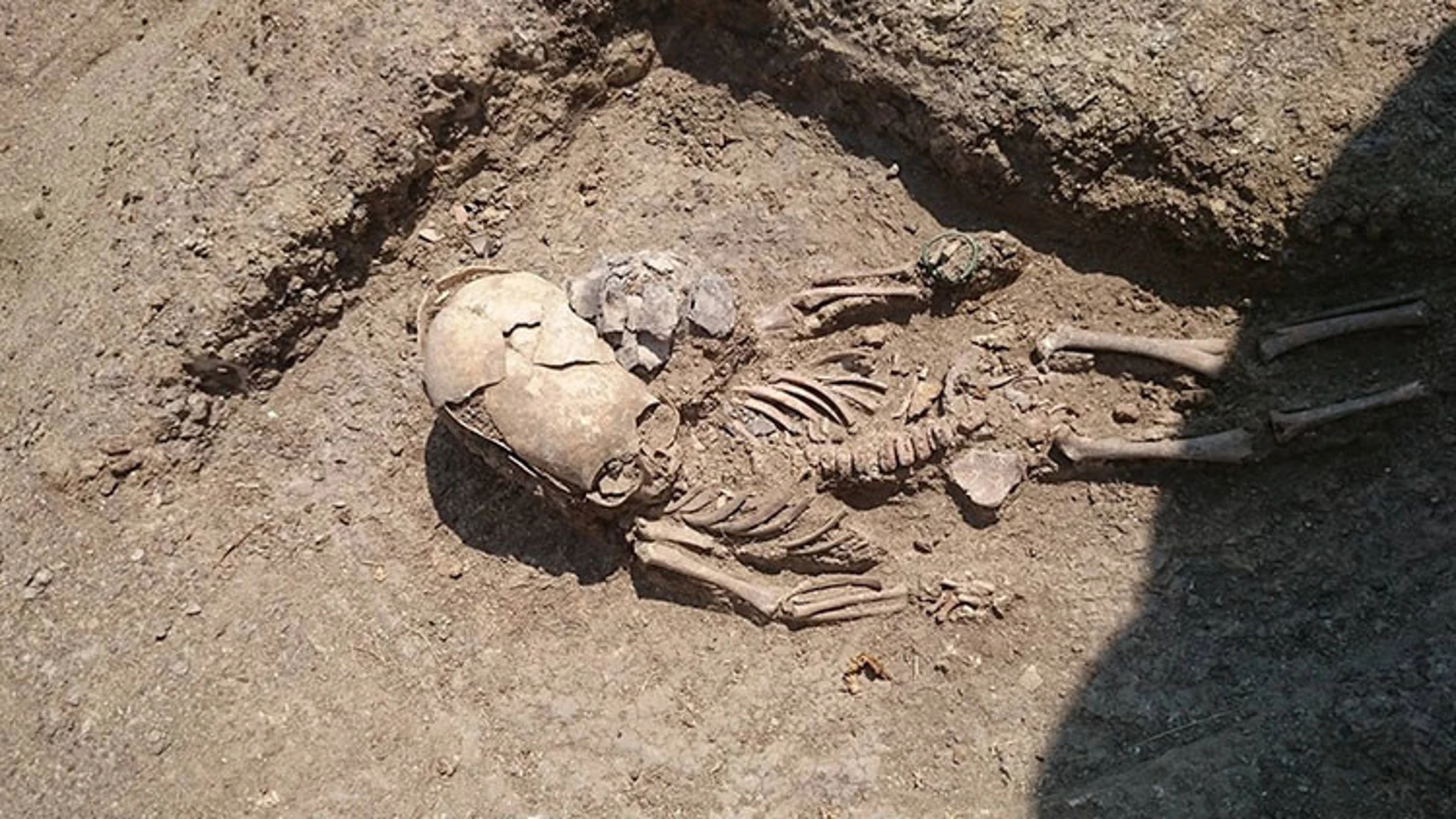 Esqueleto de un niño hallado en Crimea Esqueleto de un niño hallado en Crimea