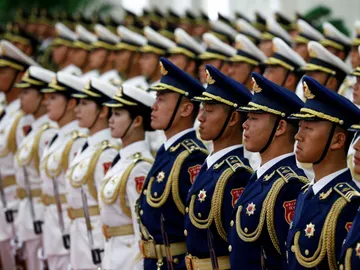 Masivo desfile militar del Ejército chino Masivo desfile militar del Ejército chino