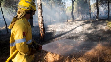 Estabilizado el incendio forestal que afecta a Guadalcanal, en Sevilla