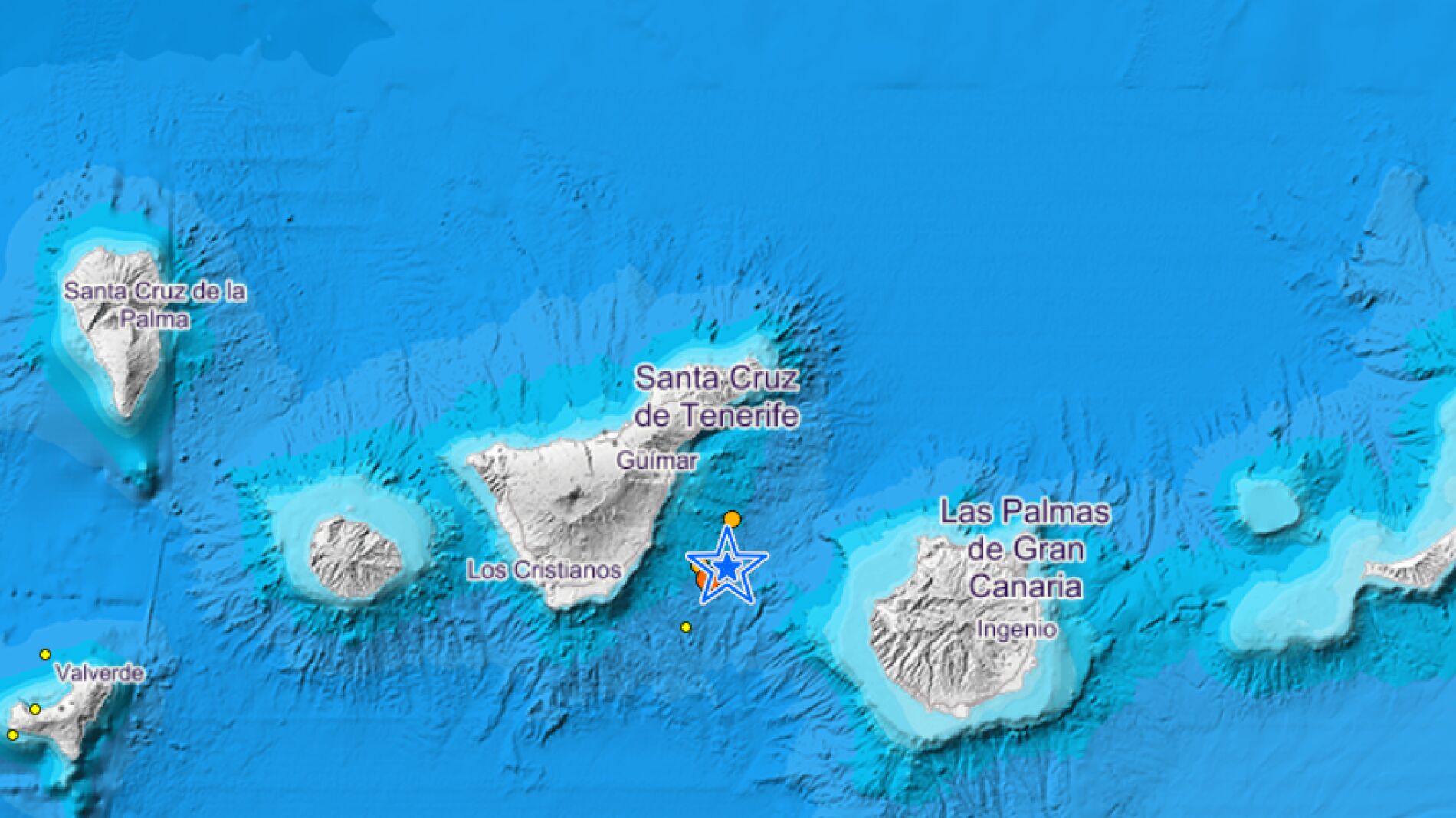 Tres terremotos en menos de seis horas en Tenerife 
