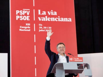 Ximo Puig, secretario general del PSPV-PSOE, pronunciando el discurso de clausura del 13 Congreso Nacional de los socialistas valencianos.