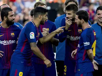 Los jugadores del Barça en el Joan Gamper Los jugadores del Barça en el Joan Gamper