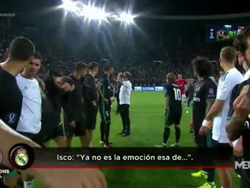 La 'pillada' de Isco y Lucas Vázquez: "No es la emoción esa de la primera..." La 'pillada' de Isco y Lucas Vázquez: "No es la emoción esa de la primera..."