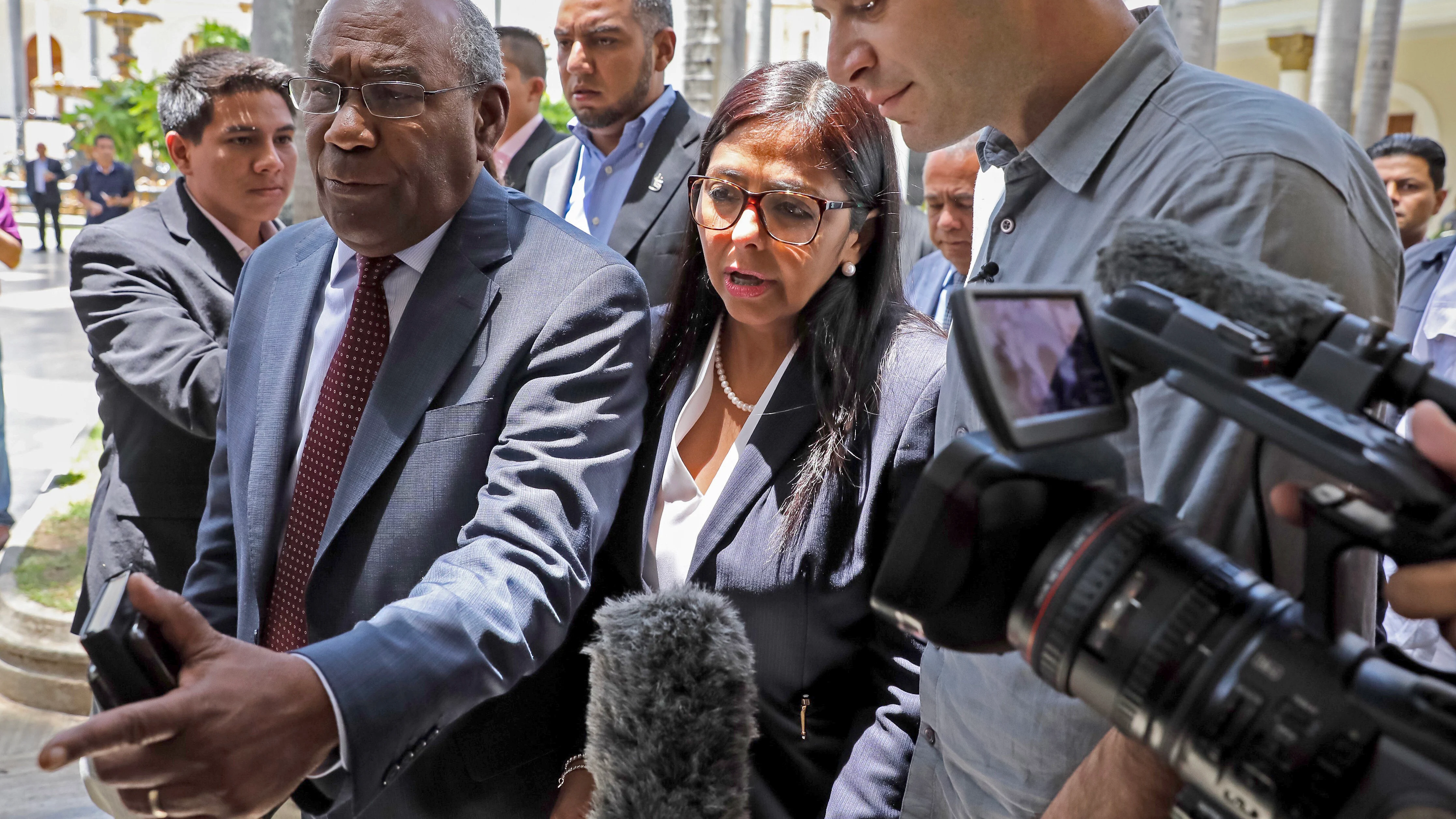 La presidenta de la Asamblea Nacional Constituyente, Delcy Rodr&iacute;guez