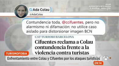 Enfrentamiento entre Colau y Cifuentes por los ataques turísticos