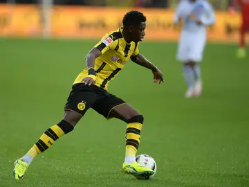 Dembélé, en un partido con el Borussia Dortmund Dembélé, en un partido con el Borussia Dortmund