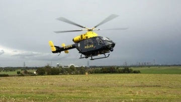 Helicóptero de la policía británica