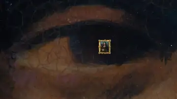 En cuadro en la pupila de la Mona Lisa En cuadro en la pupila de la Mona Lisa
