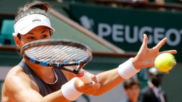 Muguruza durante el partido 