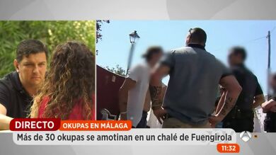 Más de 30 okupas se amotinan en un chalé de Fuengirola