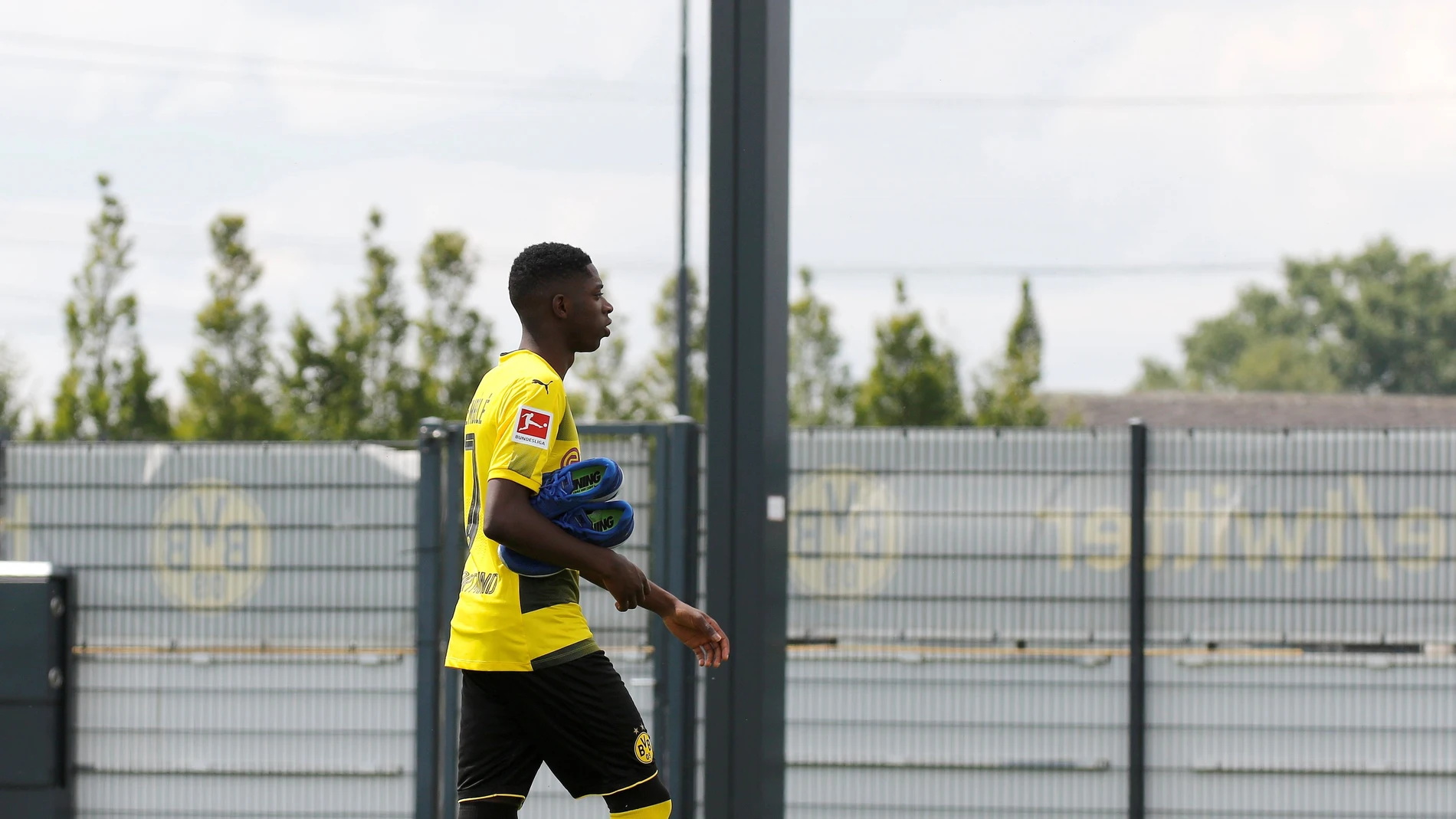 Dembélé durante un entrenamiento Dembélé durante un entrenamiento