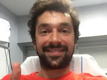 Sergio Llull, tras sufrir su grave lesión de rodilla Sergio Llull, tras sufrir su grave lesión de rodilla