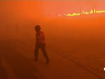 El fuego obliga a cortar el tráfico en la autopista que une Lisboa con Oporto El fuego obliga a cortar el tráfico en la autopista que une Lisboa con Oporto
